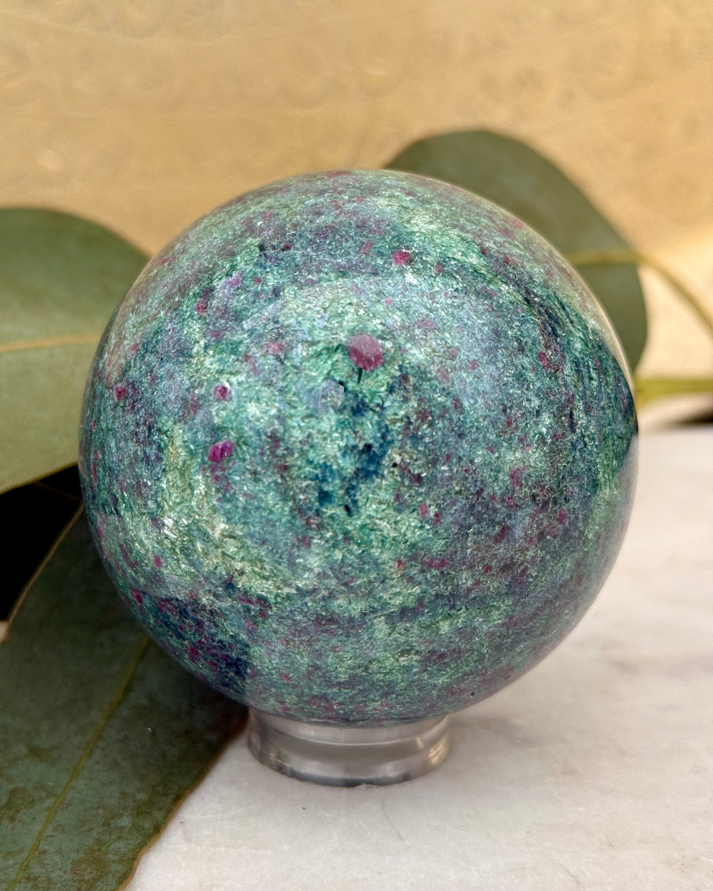 GLÆDE OG UBETINGET KÆRLIGHED - KRYSTALKUGLE - UNIKA