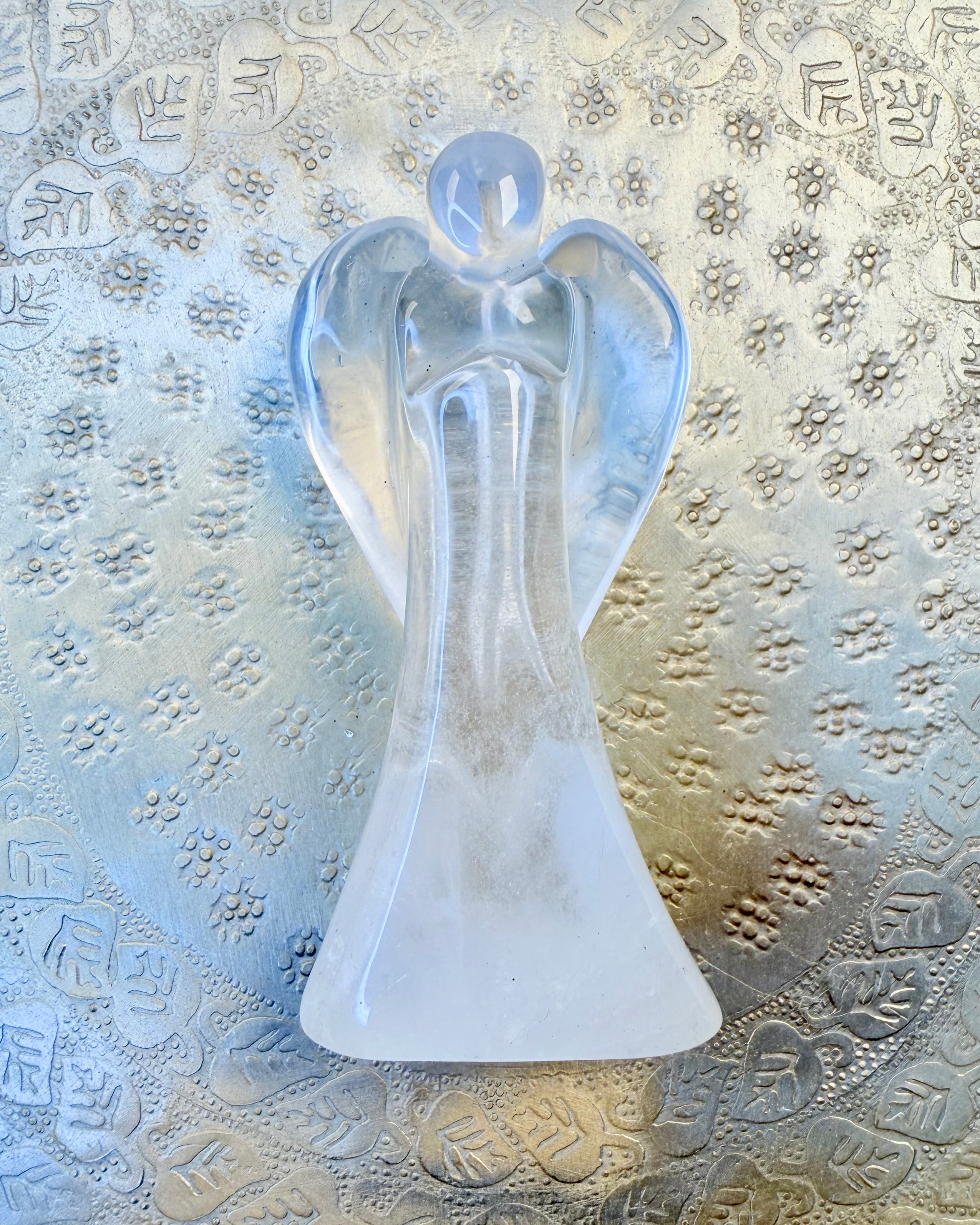 EN KAPPE AF HVIDT LYS - ENGEL - UNIKA