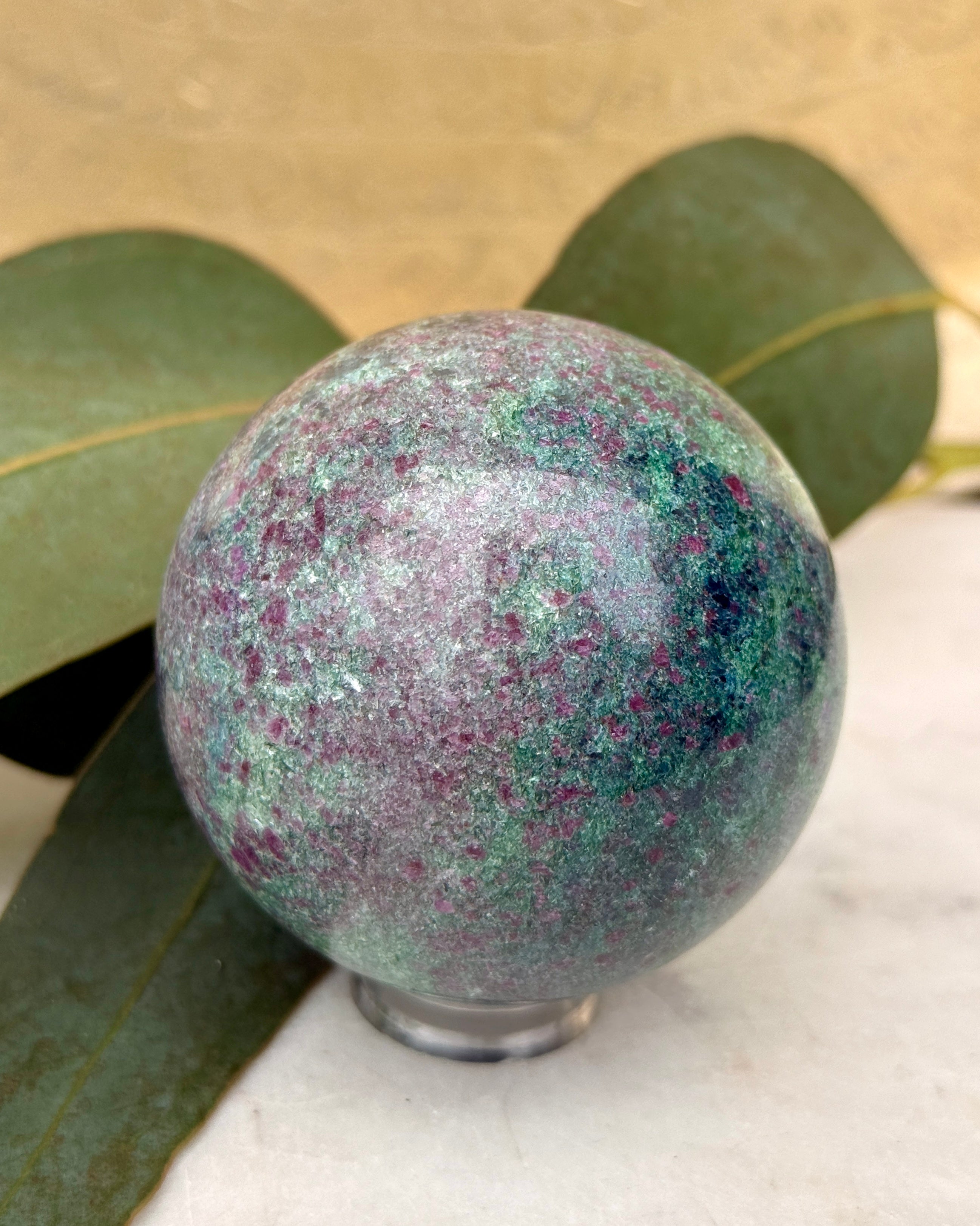 GLÆDE OG UBETINGET KÆRLIGHED - KRYSTALKUGLE - UNIKA