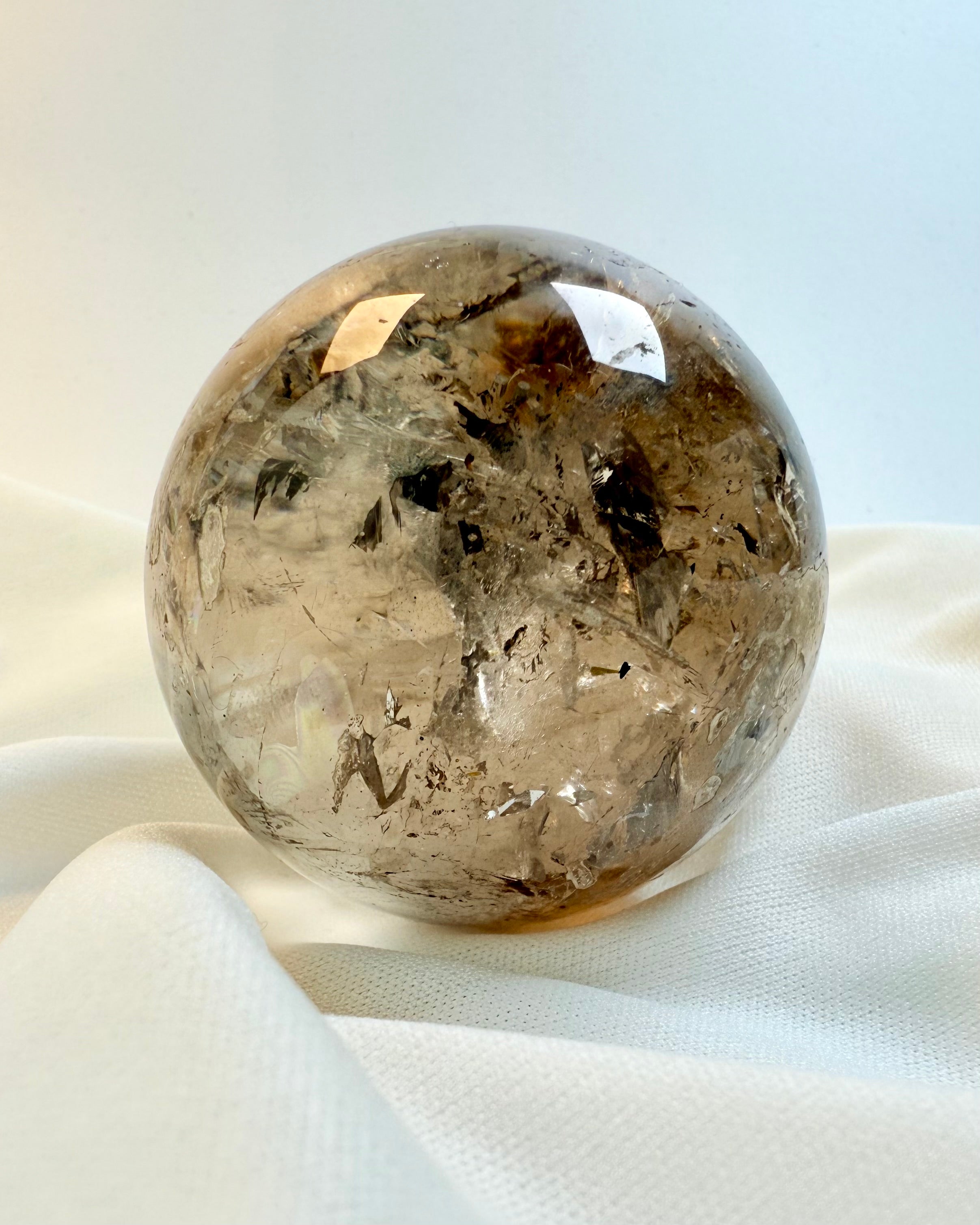 KOSMISK NETVÆRK - KRYSTALKUGLE - UNIKA