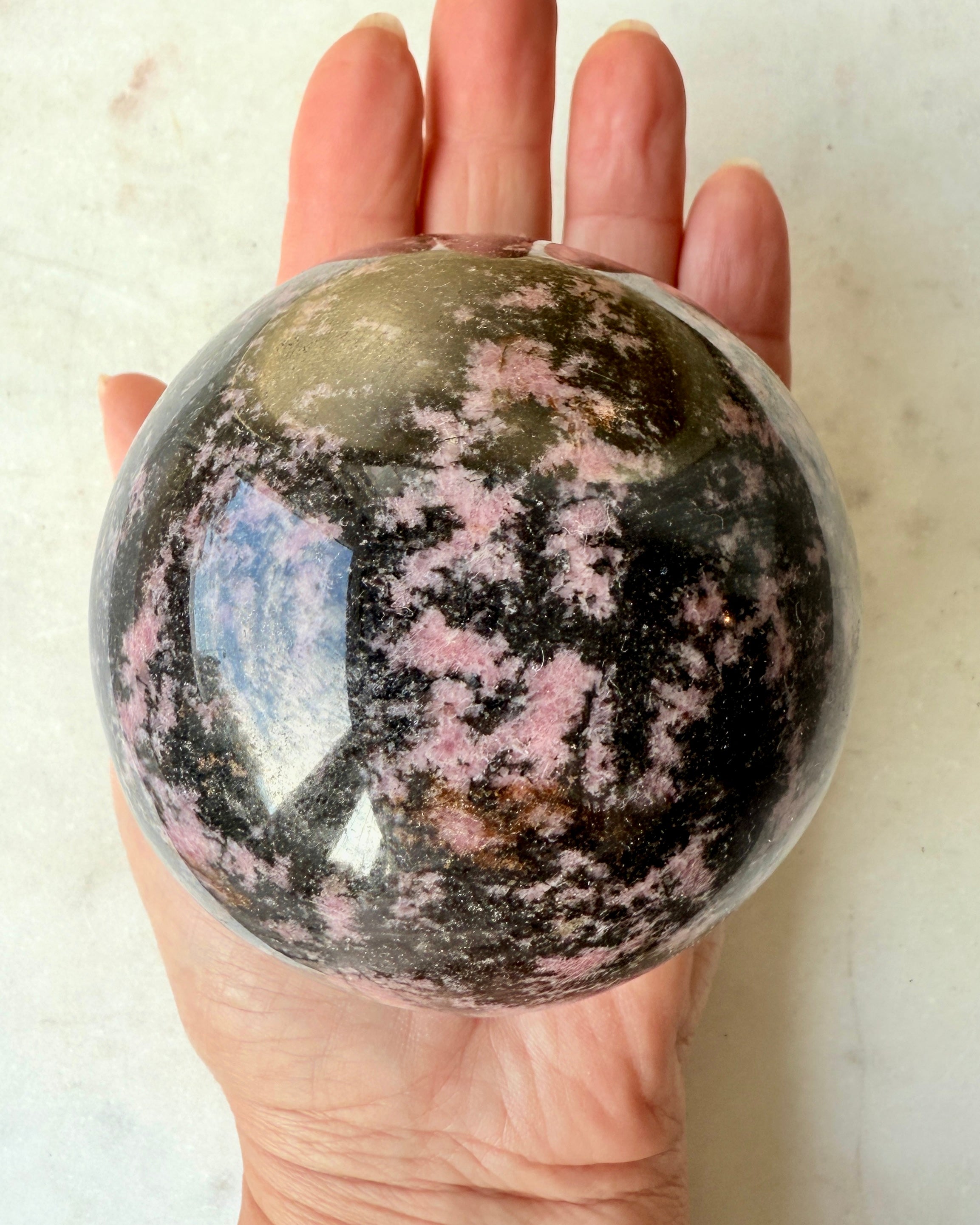 BLODMÅNE - KRYSTALKUGLE - UNIKA