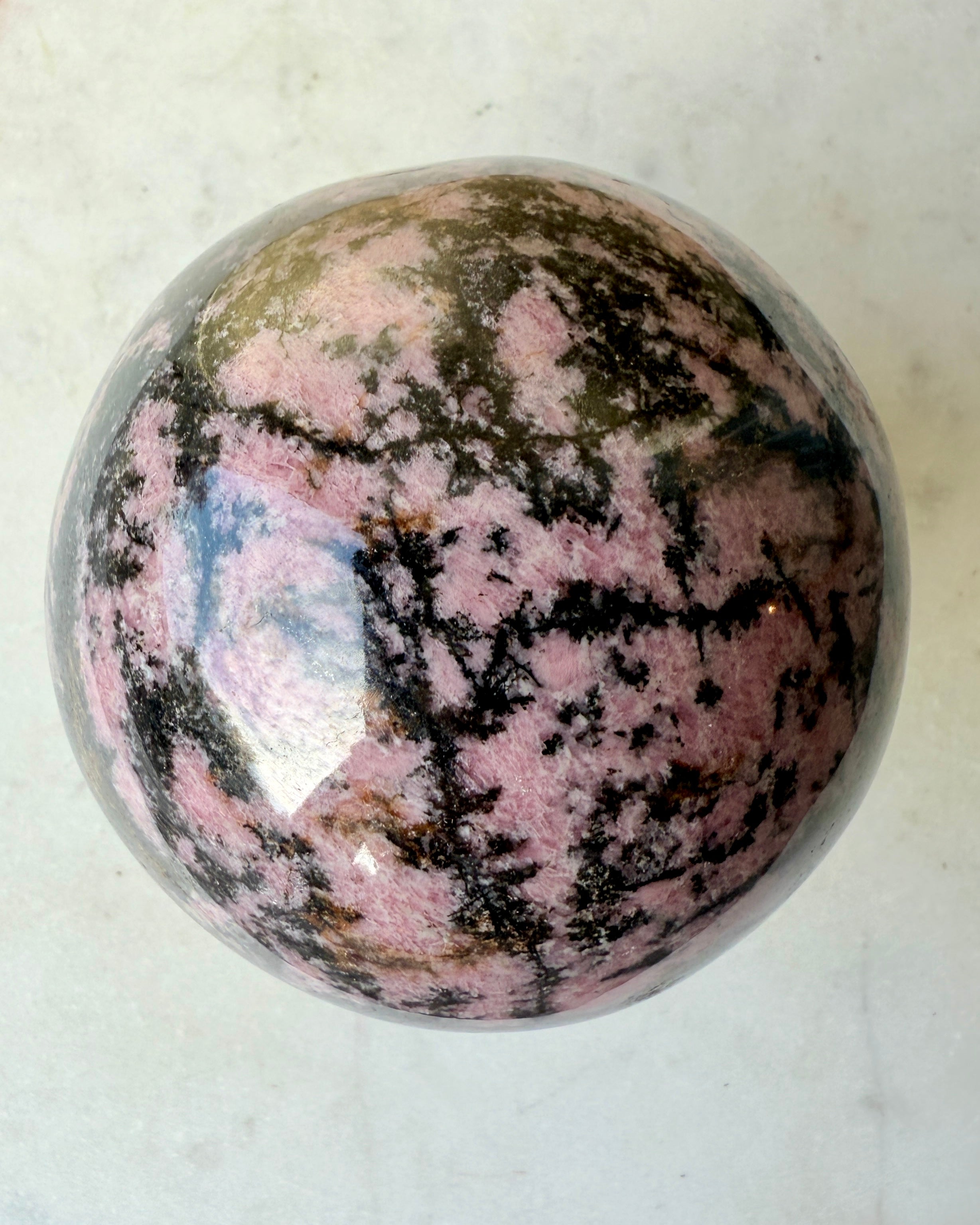 BLODMÅNE - KRYSTALKUGLE - UNIKA