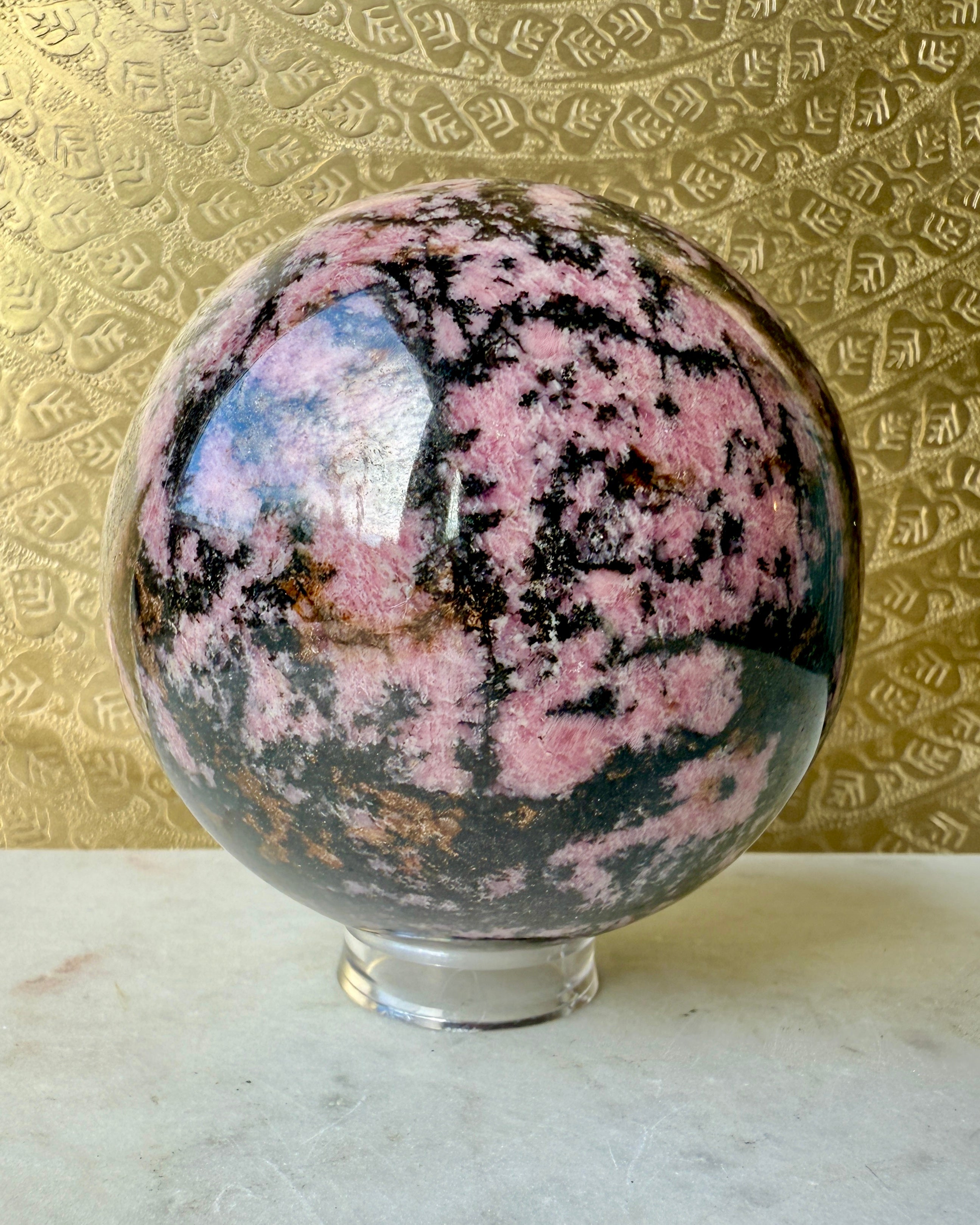 BLODMÅNE - KRYSTALKUGLE - UNIKA