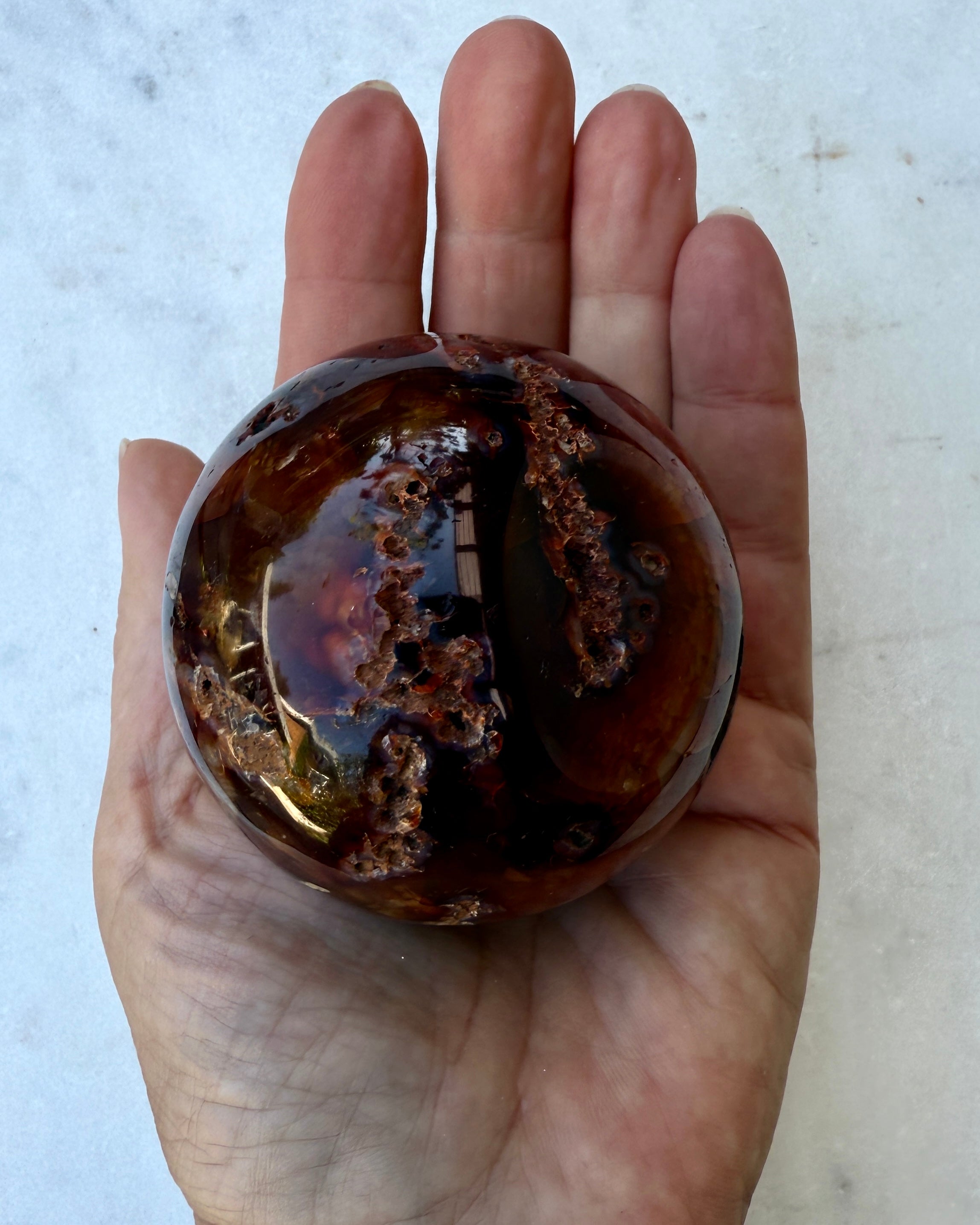 WILD FEMININE FIRE - KRYSTALKUGLE - UNIKA